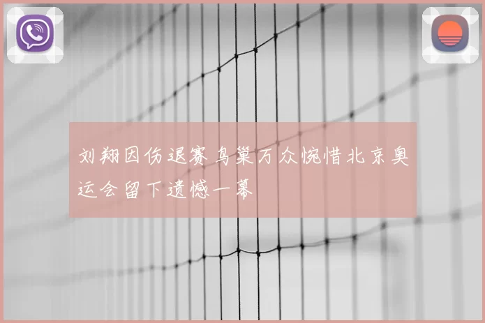 刘翔因伤退赛鸟巢万众惋惜北京奥运会留下遗憾一幕